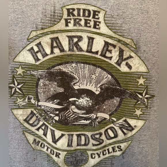 Harley Davidson Motorcycle Freedom Road Shirt Adult Gray Men’s L Eureka Springs - Picture 2 of 8